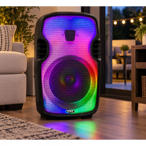 15" Bluetooth Speaker with LED Lights 