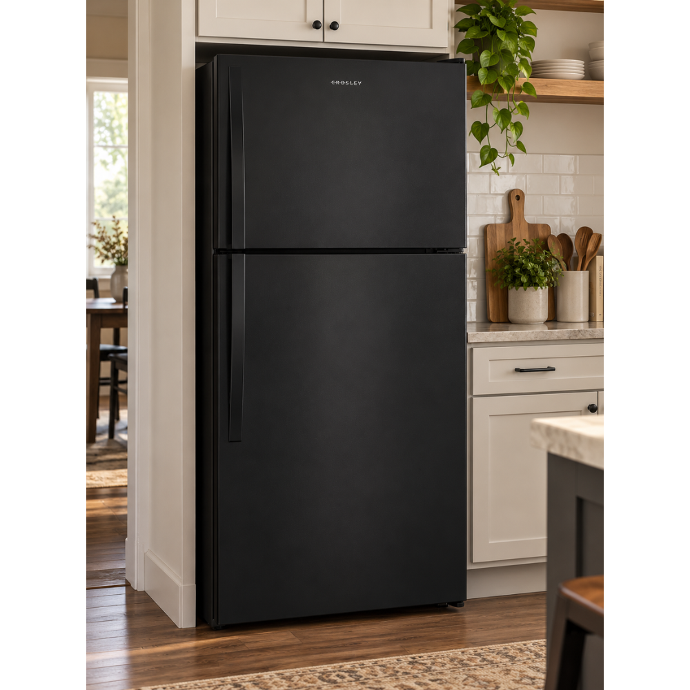18 Cu. Ft. Top Mount Refrigerator Black 