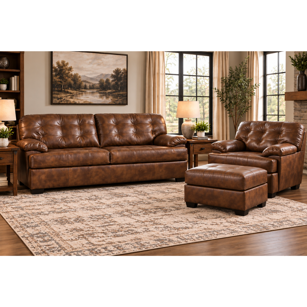 AmericanSofa Chair And Ottoman