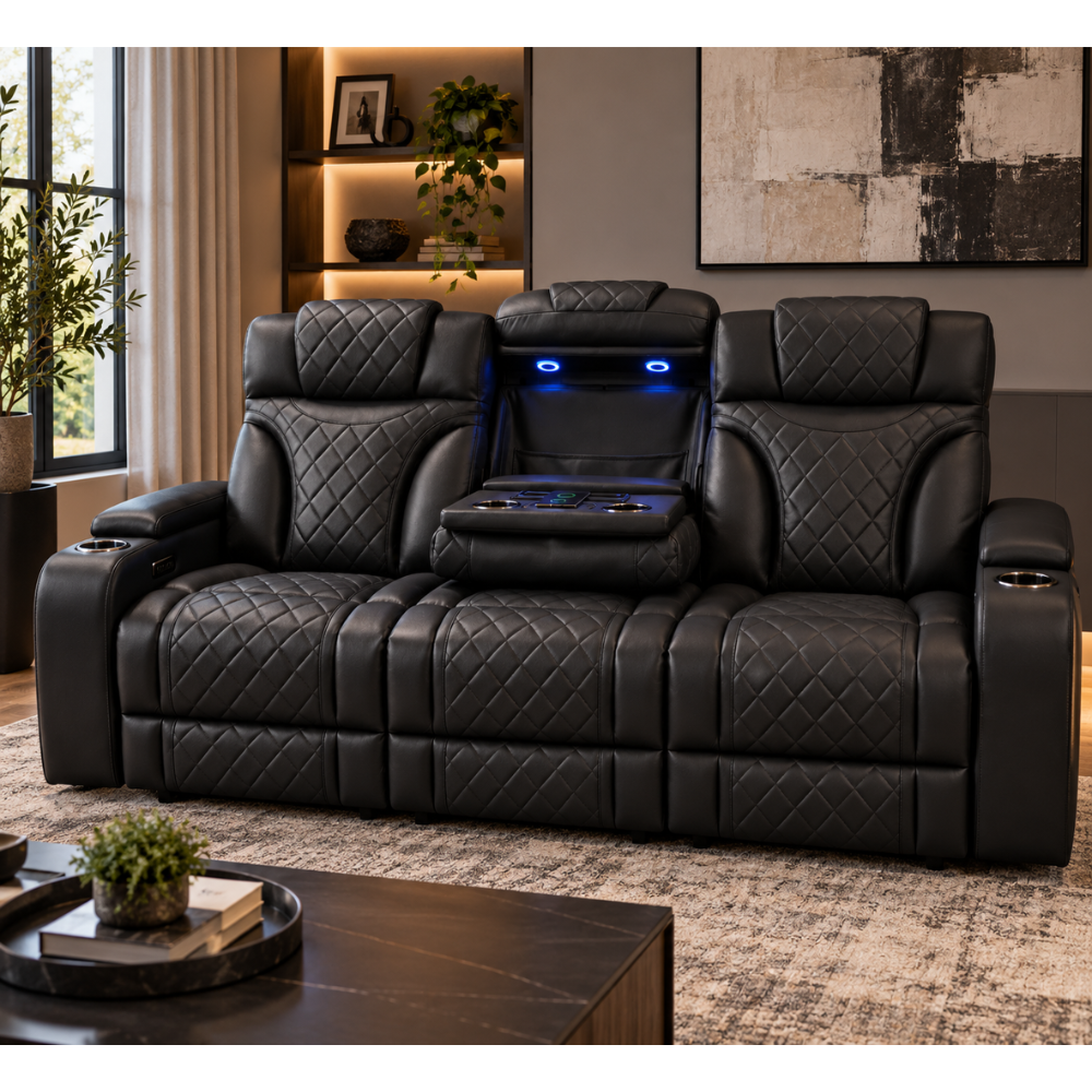 Power Reclining Theatre Sofa with Built-In Speakers (ARRIVING IN NOVEMBER)