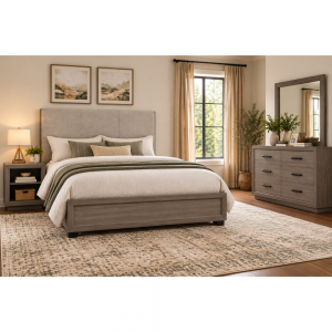 Bedroom Queen Dresser Mirror and Nightstand
