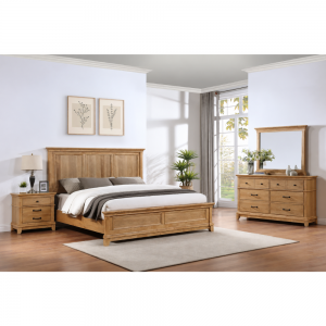 Bedroom Queen with Dresser Mirror and Nightstand 